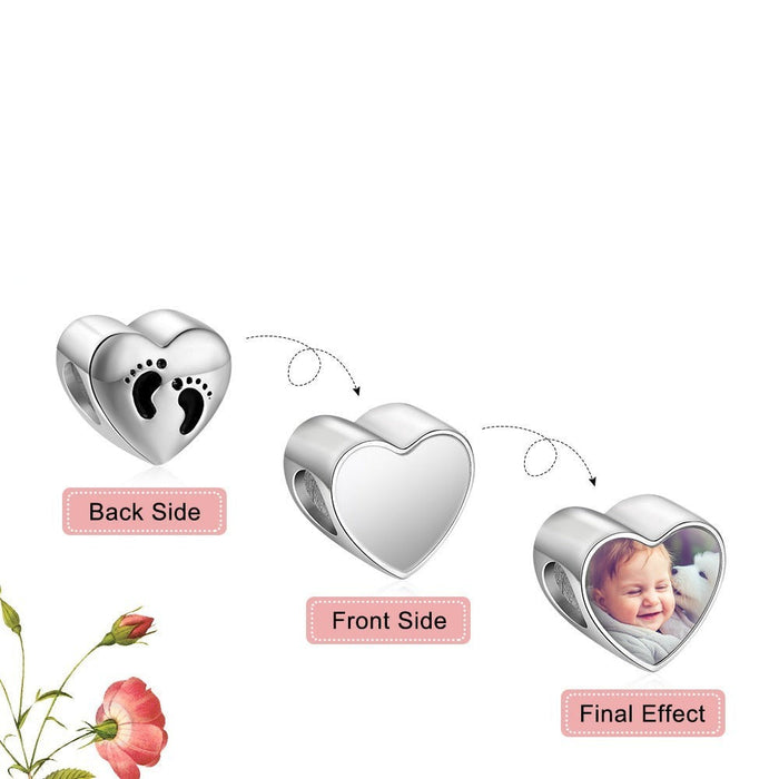 Personalized Baby Feet Charm Bead