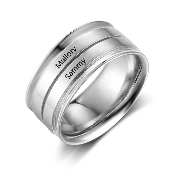 Personalized Custom 2 Names Rings for Women