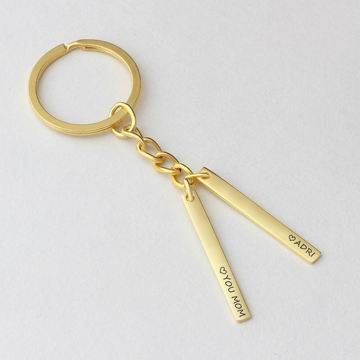 Personalized Engraving Gold Color Key Chains