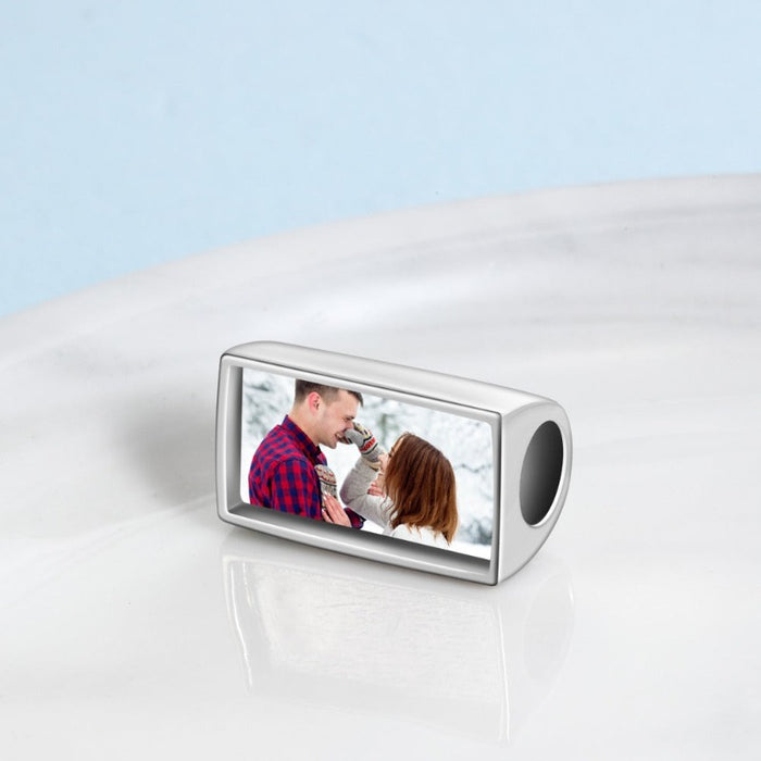 Personalized 1 Photo Engraving Beads For Women