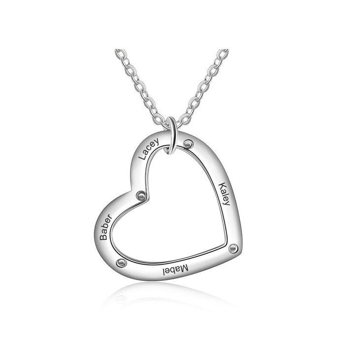 Personalized Engraved 4 Names Necklace