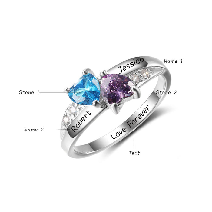 Sterling Silver Cordate Ring For Women
