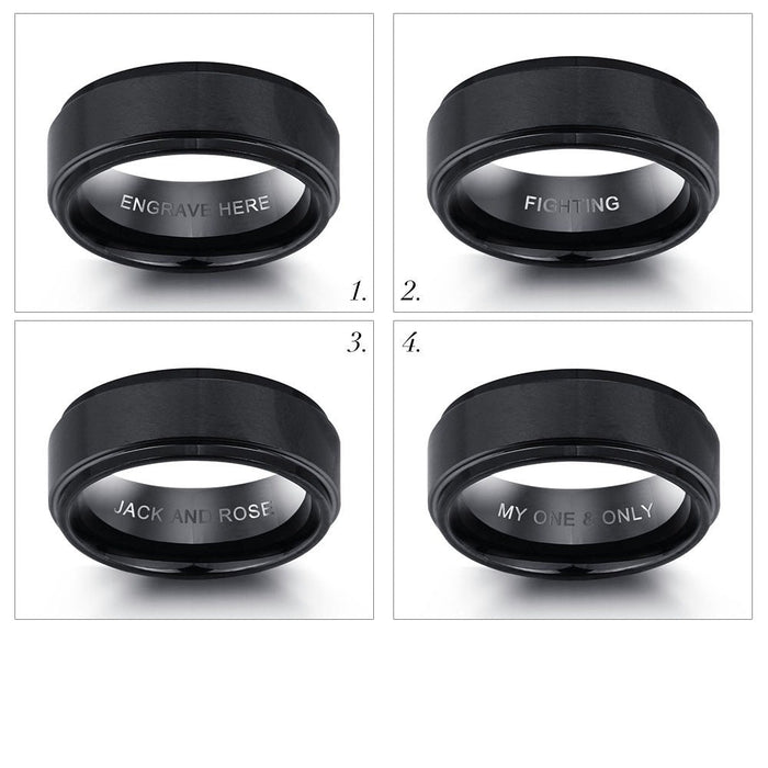 Personalized Engrave Name Rings for Men