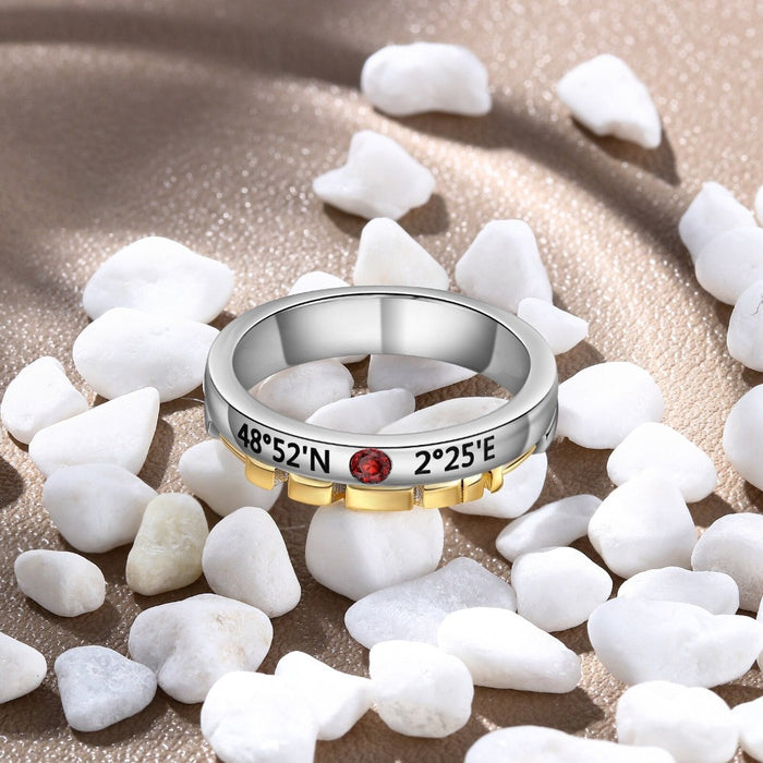 Gold & Silver Customized Couple Ring
