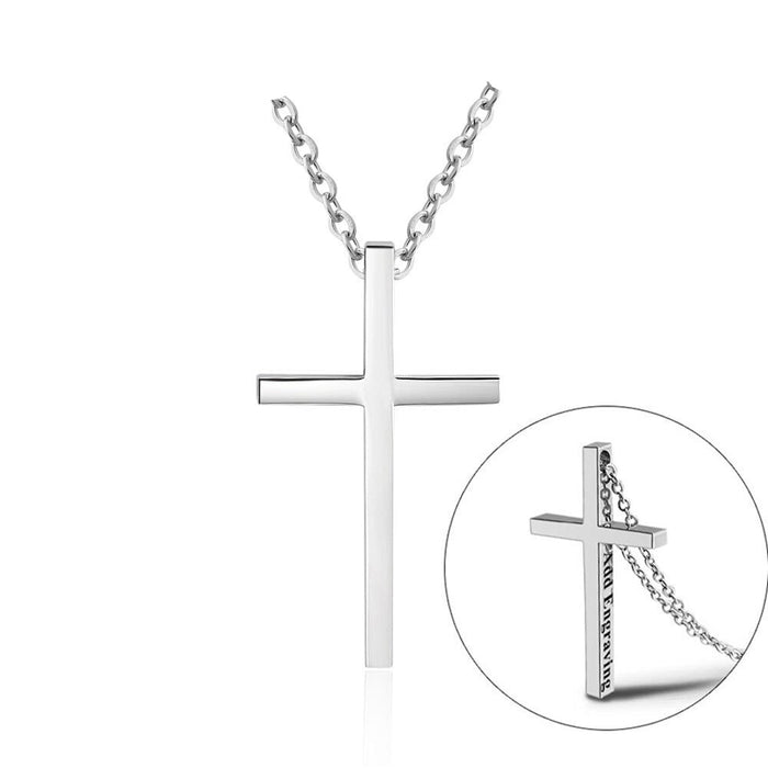Personalized Engraved Name Cross Pendant