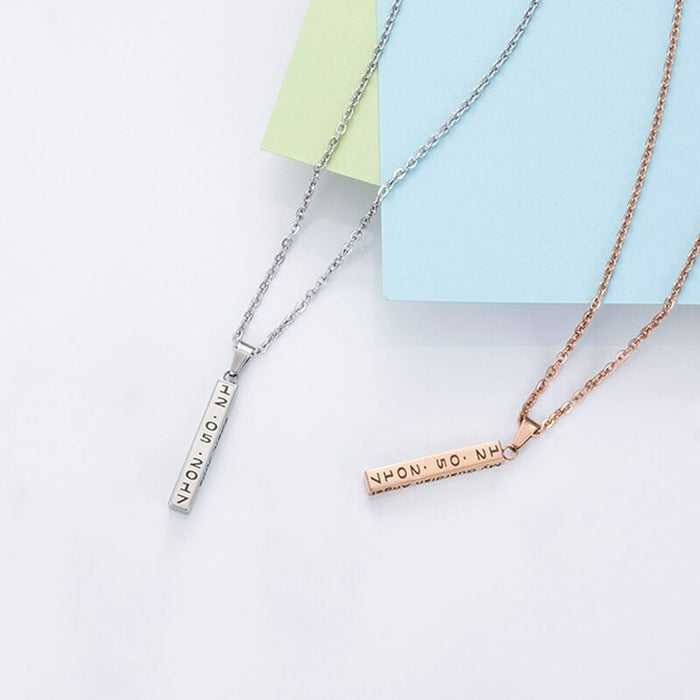 Personalized Engraved 1 Date Necklaces