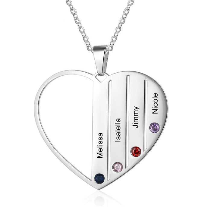 Personalized Engraved Family Necklace