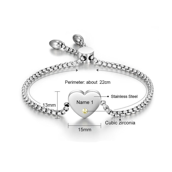 Stainless Steel Adjustable Chain Bracelets For Women