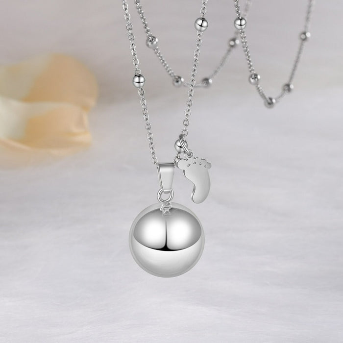 Personalized Non Engraved Metallic Ball Pendants