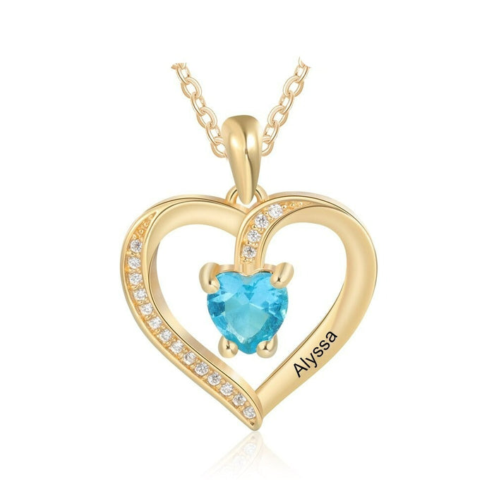 Personalized Engraved Name Heart Pendant