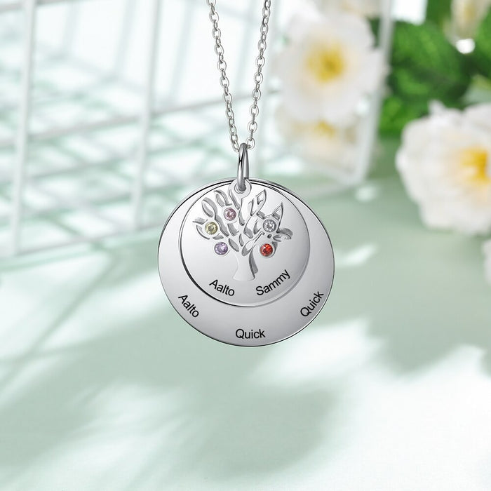 Personalized Family Name Engraved Necklaces