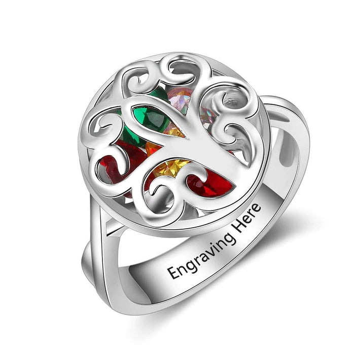 Sterling Silver Birthstone Ring For Women