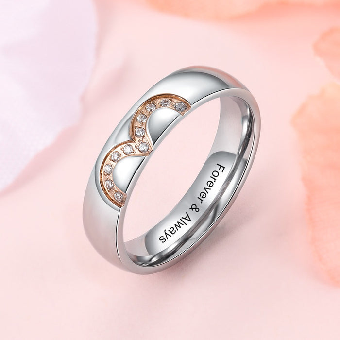 Personalized Infinity Couple Rings With Engraving Names