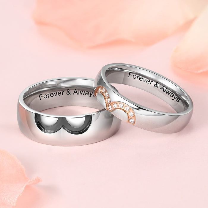 Personalized Infinity Couple Rings With Engraving Names