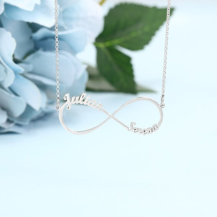 Personalized 2 Names Infinity Necklace
