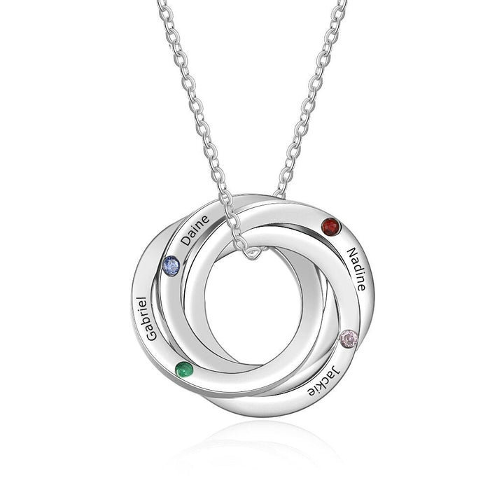 Personalized Intertwined Circle Necklace