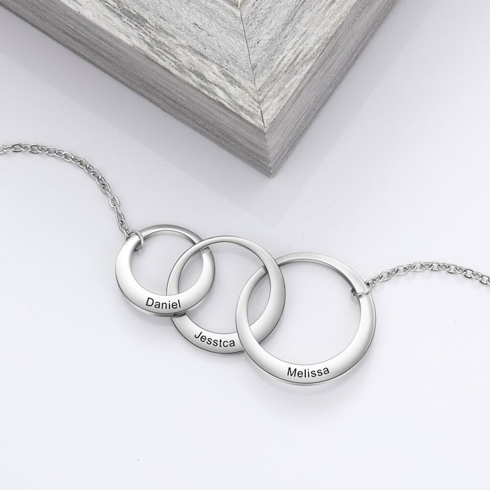 Personalized Intertwined Circle Necklace