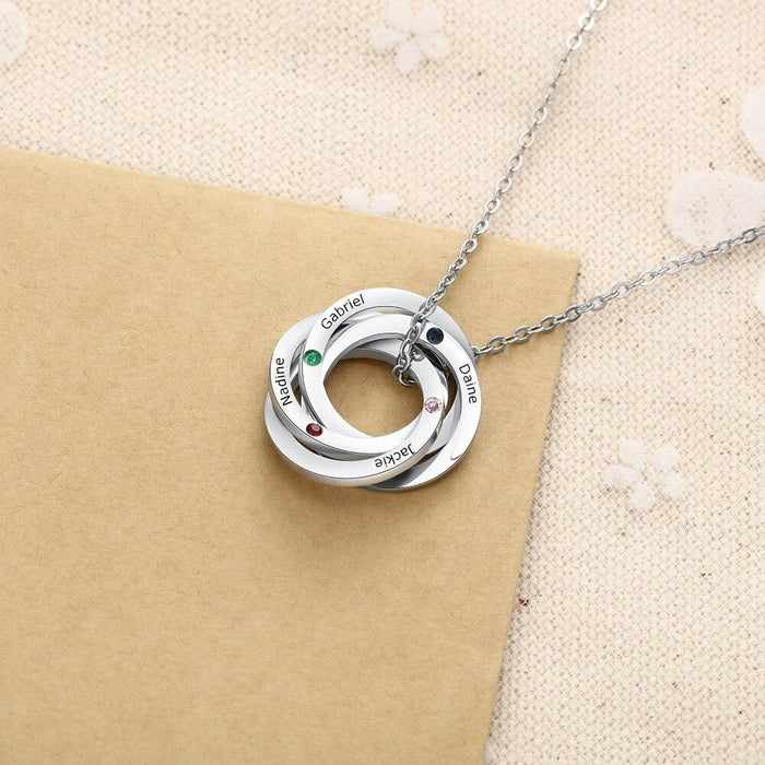 Personalized Intertwined Circle Necklace