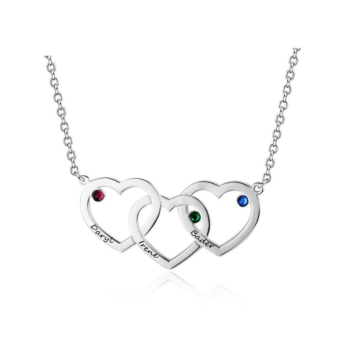 Personalized Intertwined Heart-Shaped Necklace
