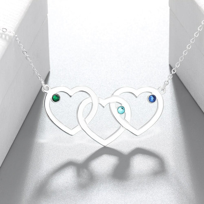 Personalized Intertwined Heart-Shaped Necklace