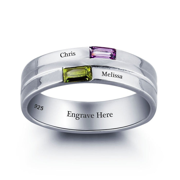 Personalized Lettering Couple Ring