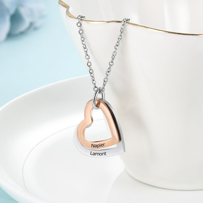 Personalized Rose Gold Heart Pendant