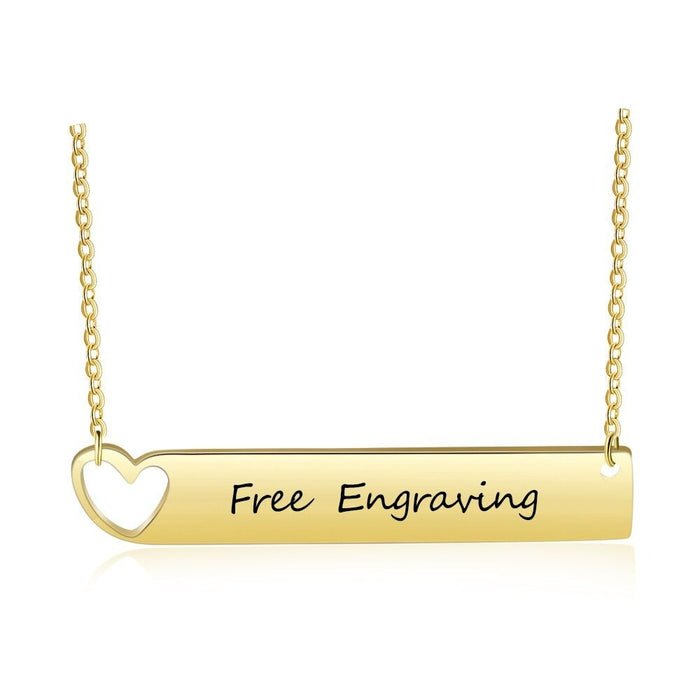 Personalized Golden Name Bar Necklace