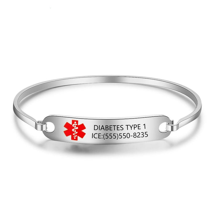 Personalized Name Medical Alert ID Bracelets