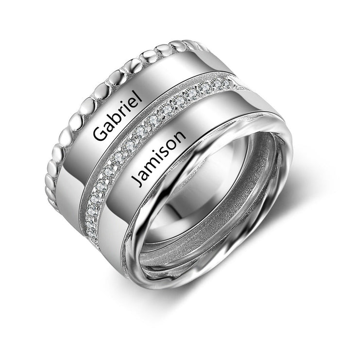 Personalized Name Band Rings For Women