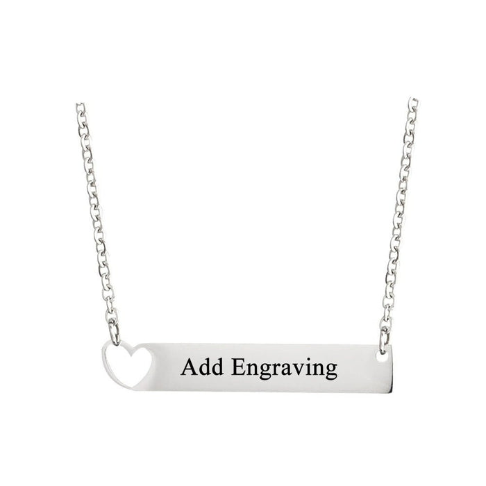 Custom 1 Name Bar Necklaces for Women
