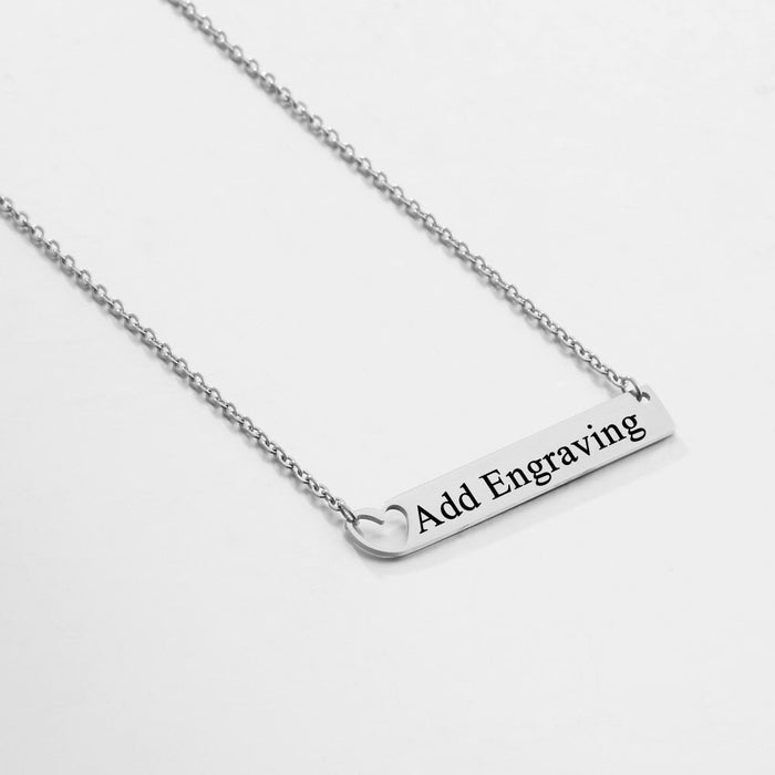 Custom 1 Name Bar Necklaces for Women