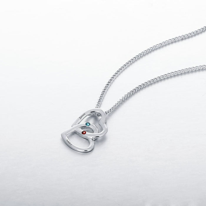 Personalized Merging Hearts-Shaped Pendant