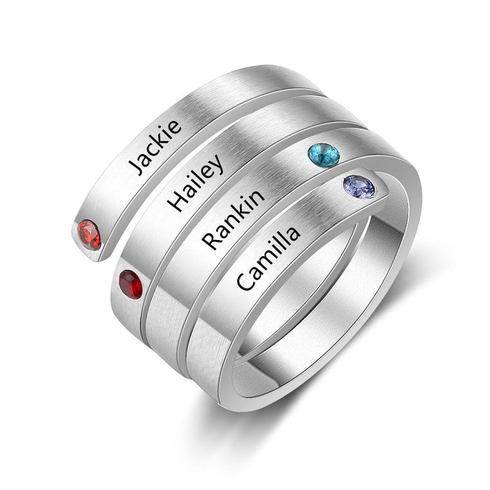 Personalized Stainless Steel Stackable Rings For Women
