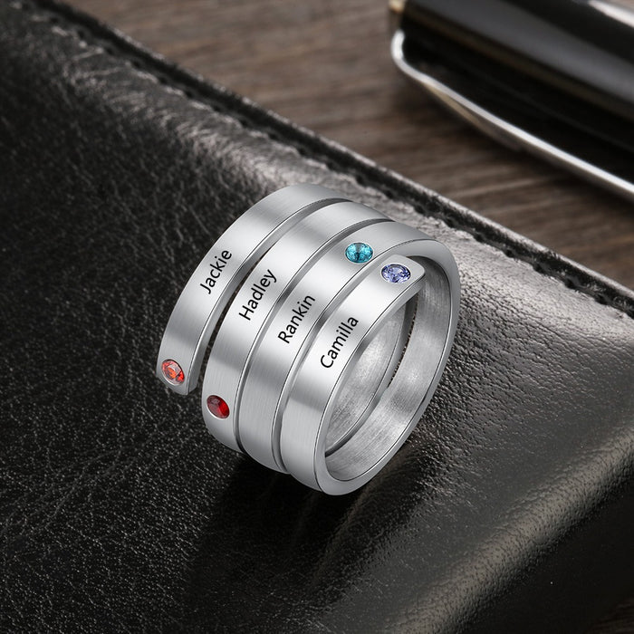 Personalized Stainless Steel Stackable Rings For Women