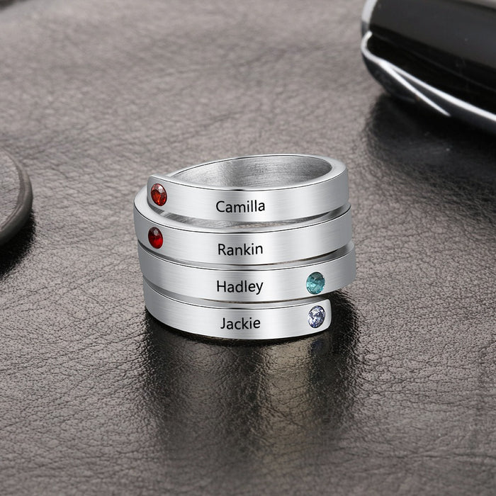 Personalized Stainless Steel Stackable Rings For Women