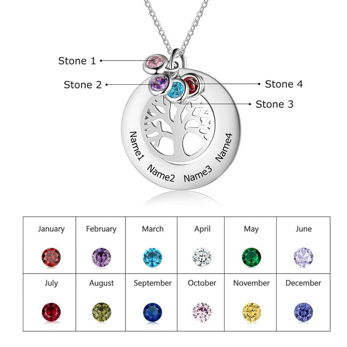 Personalized Tree of Life Pendant