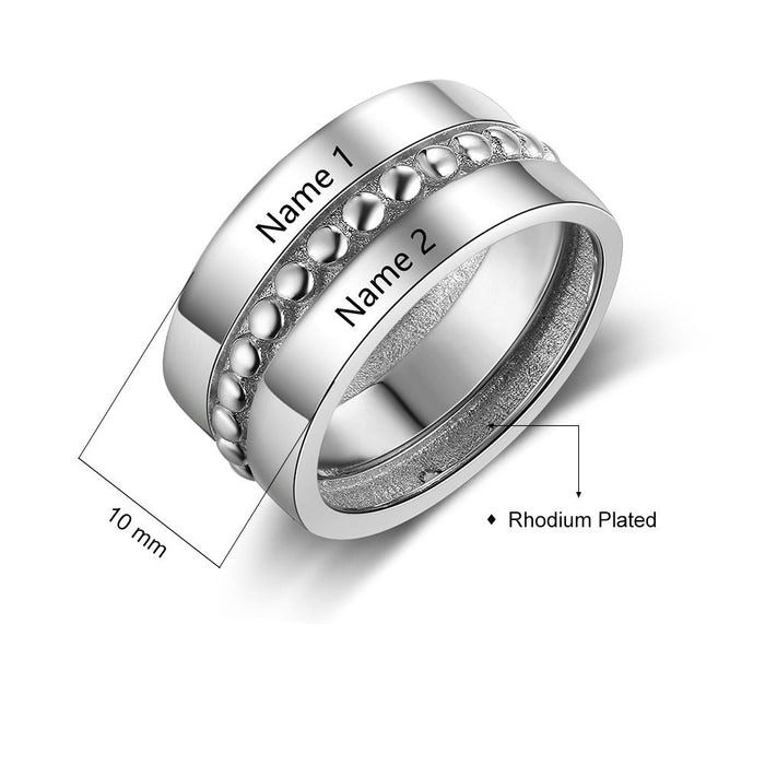 Personalized Wide Rings for Women