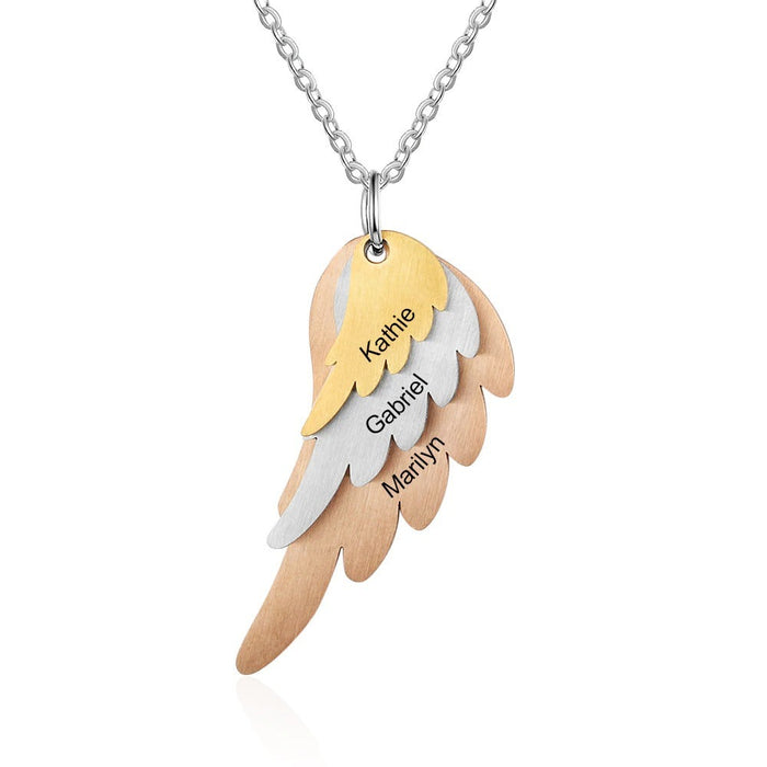 Personalized Wings Necklace