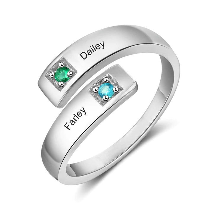 Personalized Adjustable Promise Rings For Couples