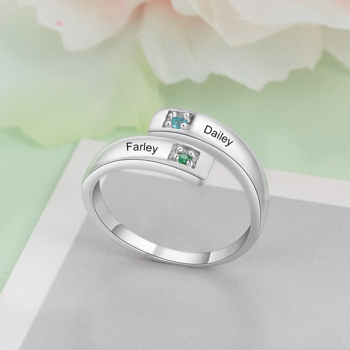 Personalized Adjustable Promise Rings For Couples