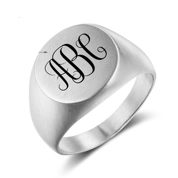 Personalized Stainless Steel Punk Style Ring For Men