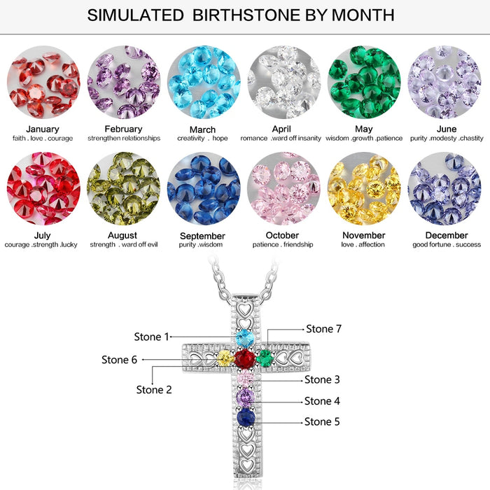 Personalized Jewelry For Women Customized 7 Birthstones