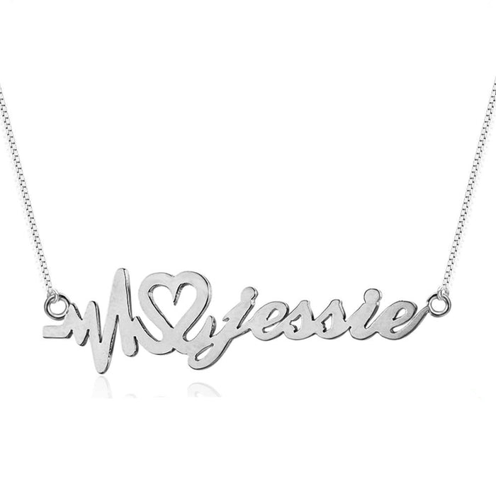 Customized Name Necklace Heart-Shaped Personalized