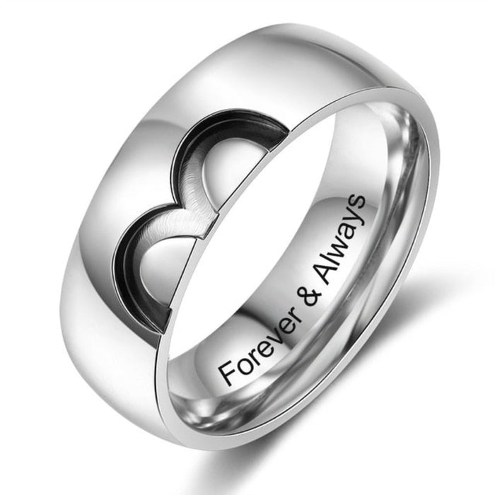 Personalized Engraving Names Infinity Couple Rings