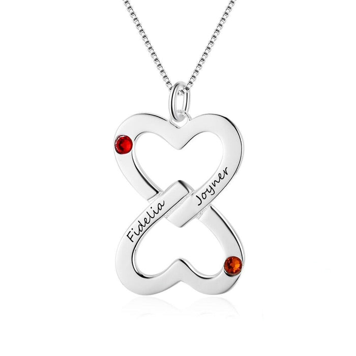 Inverted Cordate Shape Engrave Name Necklace