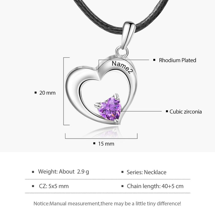 Couple's Necklace Set Customize Birthstone