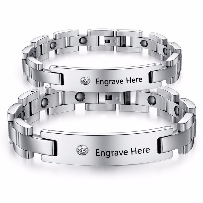 Personalized Engrave Name Couple Bracelets