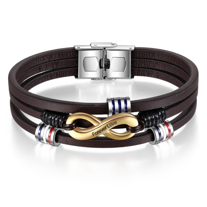 Personalized Engraving Name Infinity Wristband Bracelets