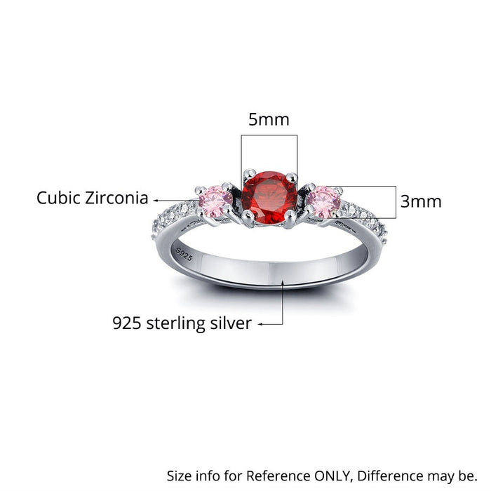 Personalized Wedding Jewelry Engrave Names Birthstone Ring  925 Sterling Silver Rings For Women