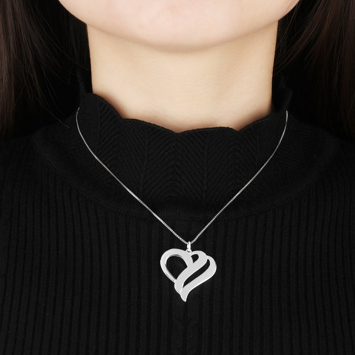 Personalized Heart Shaped Name Engraved Necklace